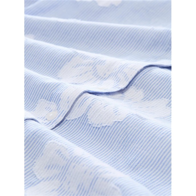 Tom Tailor dames blouse streep bloem Blauw Wit